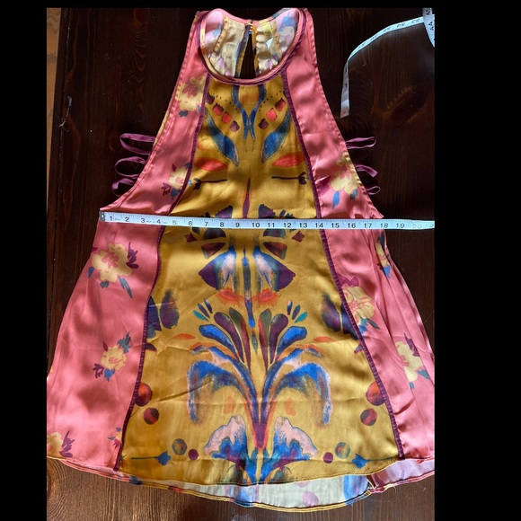 FREE PEOPLE Tank Tunic Side-Straps Pockets Back Cutout - Picture 5 of 8